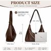 Hobo Bags for Women, Ultra Soft Foldable Vegan Leather, Stylish Slouchy Tote Purses Casual Shoulder Handbag