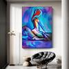 Современная абстрактная настенная картина на холсте «Влюбленная пара» - HD-печать, в раме, для гостиной, спальни, современный домашний декор, подарок