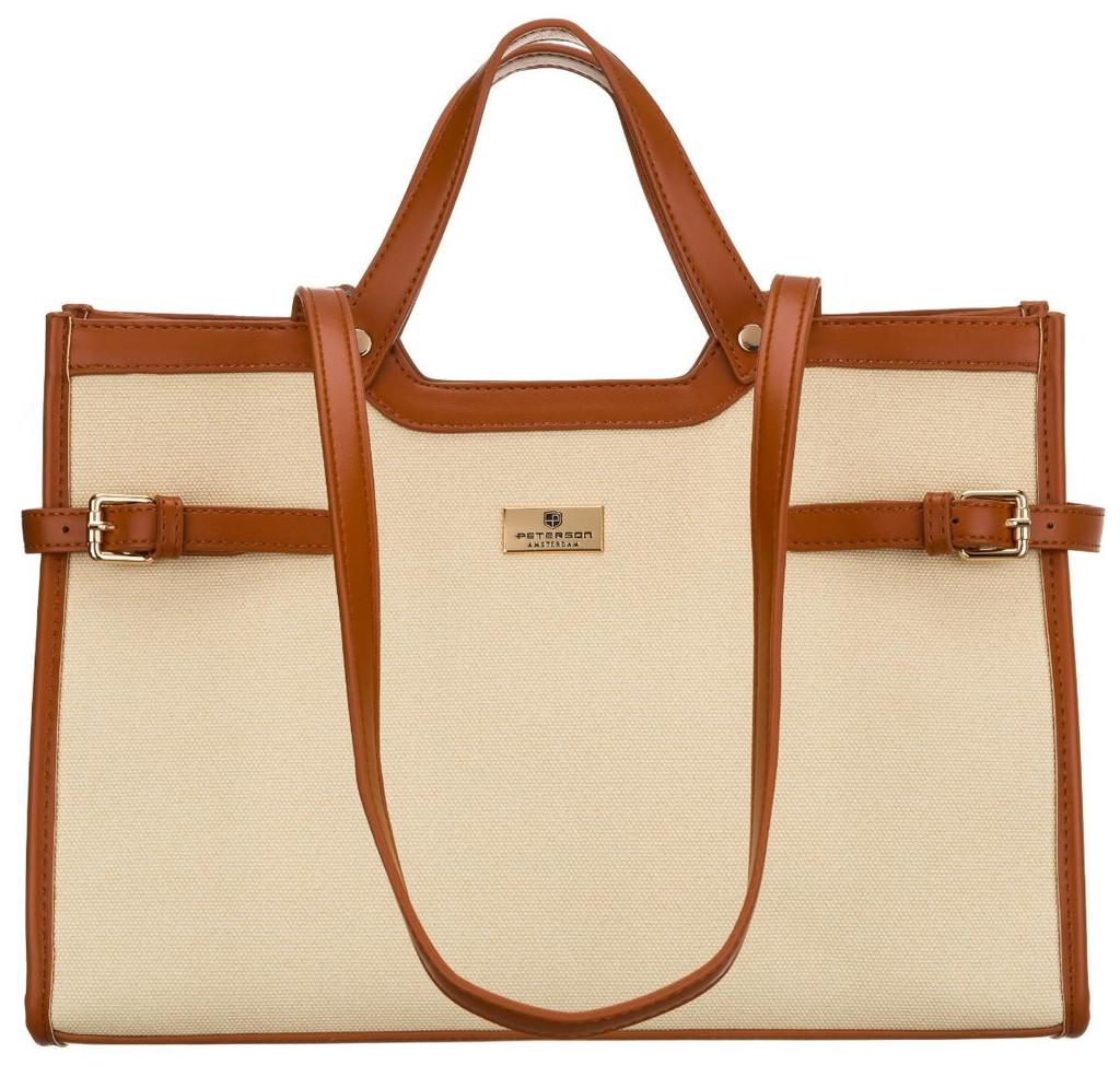 Torba damska PTN Lilia-1276 Ecru-Brown