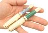 Gullor Mini Fountain Pen with Gold Acrylic Pocket Medium Nib Trim, Pen, Orange, (0.7mm)