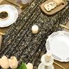 Metallic Foil Table Runner Soft Sequin Glitter Table Runner  Home Party Decor