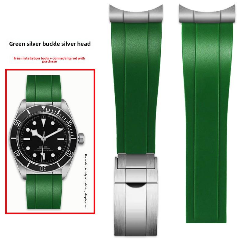 Ремешок для часов Для Tudor Biwan Black Bay серии M79230R M79363N Металлический Изогнутый Конец порт Резиновый Ремешок для часов 20 мм 21 мм 22 мм