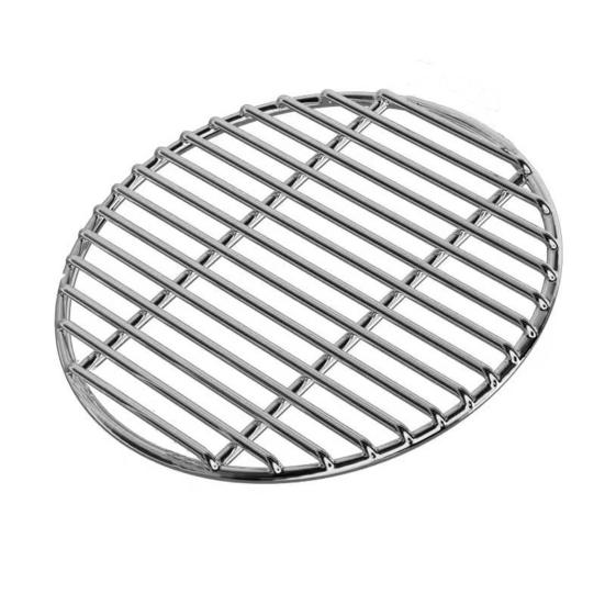 Круглая решетка для гриля из нержавеющей стали, очень толстая, запасная кулинарная решетка для угольного гриля, костра, равномерное распределение тепла, аксессуар для уличного гриля