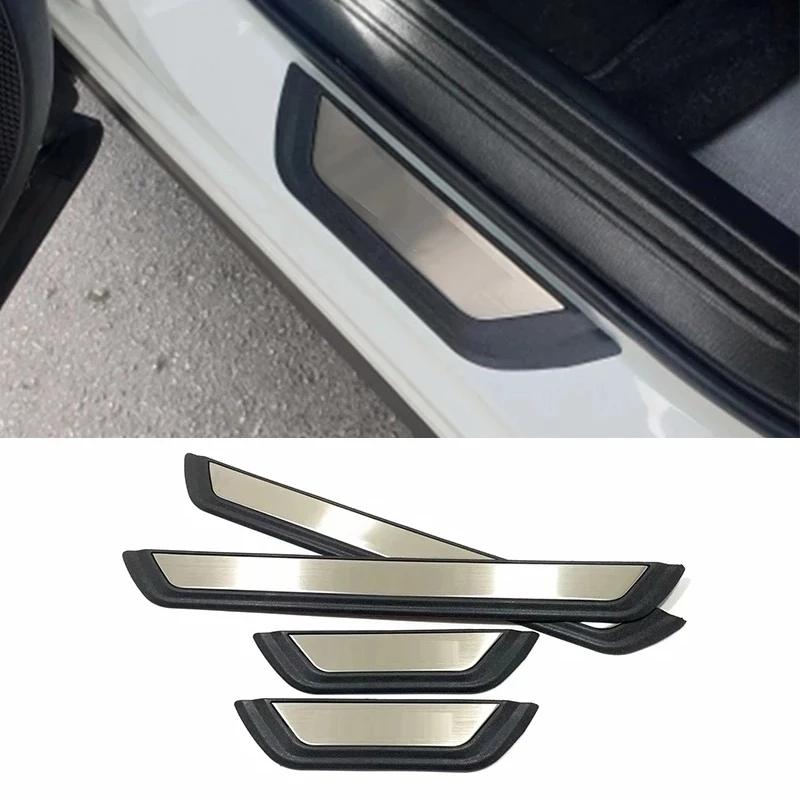 For Kia Seltos 2024 Car Door Sill Cover Scuff Plate Threshold Protector Trims Sticker Car Styling Accessory