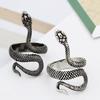 Stylish Punk Men Women Snake Shape Adjustable Opening Finger Ring Party Jewelry Accessories Gifts