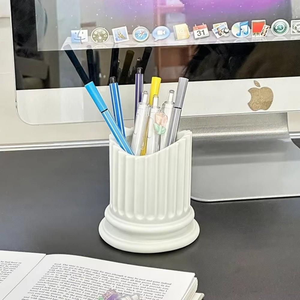 Multi-Functional Pencil Holder Roman Column Storage Box  Office Desktop Decoration