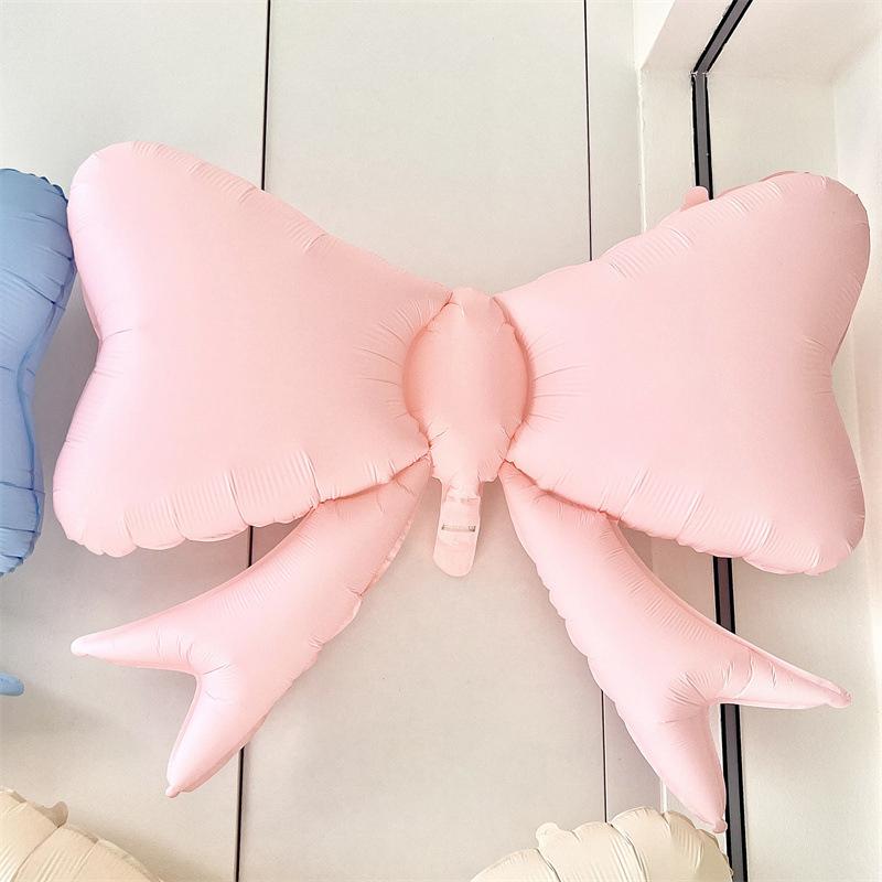 Цветной бант из алюминиевой фольги воздушный шар для празднования дня рождения вечеринки украшение фона дома фото реквизит