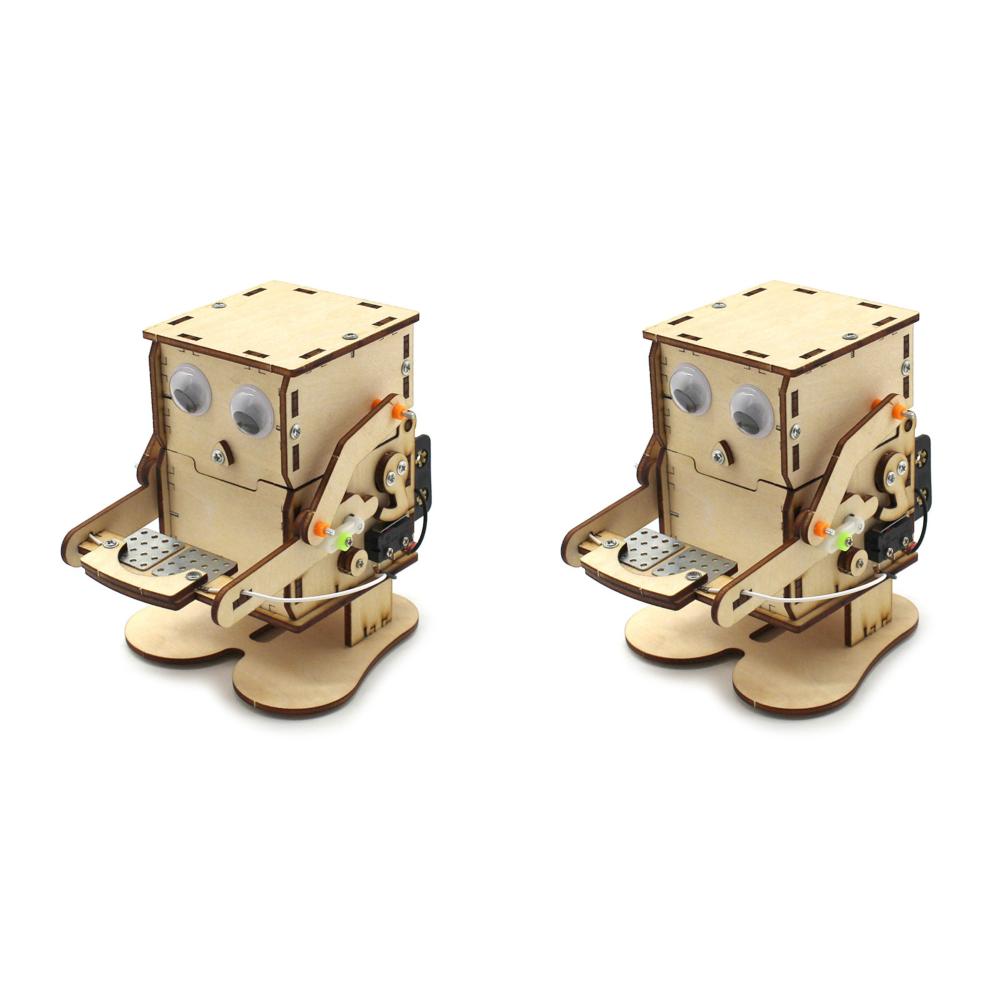 Робот, поедающий монеты, DIY Робот, поедающий монеты, Деревянная модель, Обучающий STEM-проект, Набор для научных экспериментов, Образовательная обучающая игрушка