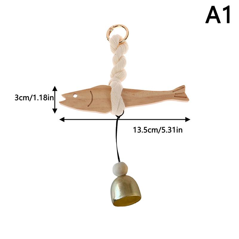Fish Car Ornament Pollack Wall Art Hangable Wooden Door Pendant With Bell Hangable For Wall Door Wall Art Door Decoration