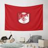 "Red and White Emblem with Football Design" Pattern Wall Hanging Tapestry Decorative Tapestry Home Decor for Bedroom and Living Room