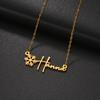 Atoztide Custom Name Necklace for Women Snowflake Pendant Stainless Steel Jewelry Choker Chain Personalized Birthday Gift