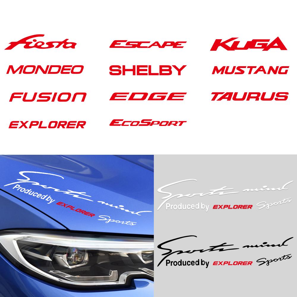 GDZJ3 Vinyl Car Logo Headlight Eyebrow Sticker Decor Accessories Auto Styling For Ford Mustang Focus Kuga Mondeo Fiesta Escape Edge