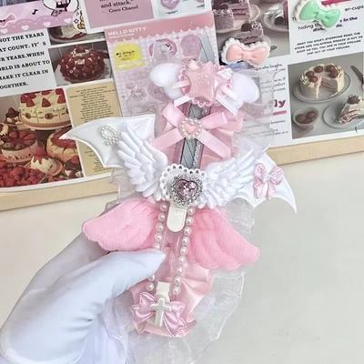1 шт. Kawaii ретро стиль Y2K нож для коробок сердце крылья кружево бант скрапбук журнал бумага студент милый креативный дизайн универсальный нож