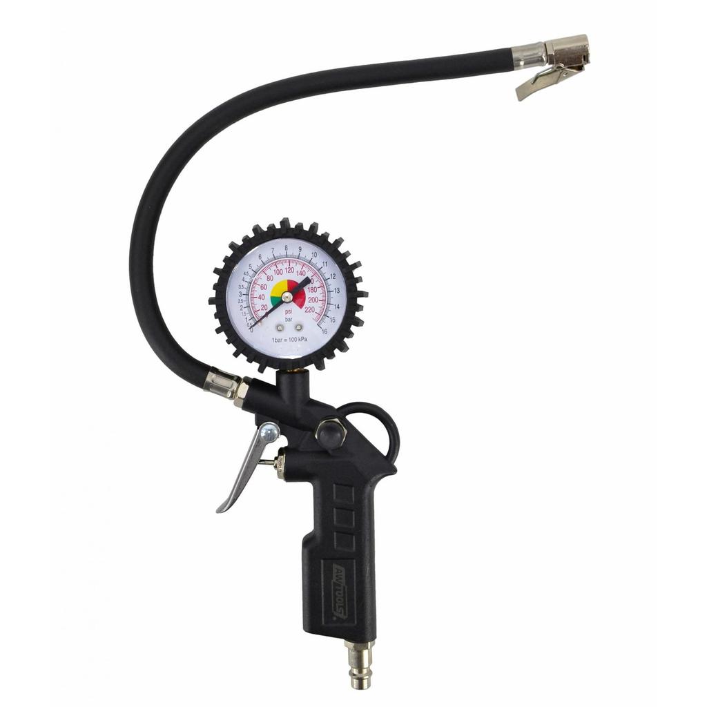 AW Tools Aluminium Tyre Inflating Gun & Gauge