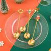 Christmas Coffee Spoons Forks Stainless Steel Spoon Tableware Coffee Tea Dessert Forks Kitchen Accessories Christmas Gifts
