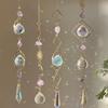 Garden Suncatcher Crystal Pendant Hanging Rainbow Maker Prism Crystal Chain for Window Drop Bell Christmas Tree Home Decor 1PCs