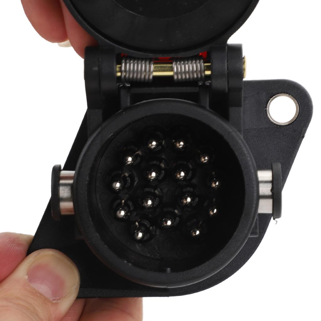 15pin Trailer Plug Socket 24V 15pin Trailer Connector Adapter Stable Performance for Boat RV Trailer Adapter Plug Socket