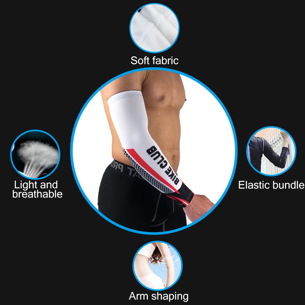 1Pair UV Sun Protection Arm Sleeves Women Men Cooling Compression Arm Cover Bicycle Arm Shield Outdoor Use Ice Silk Sleeves