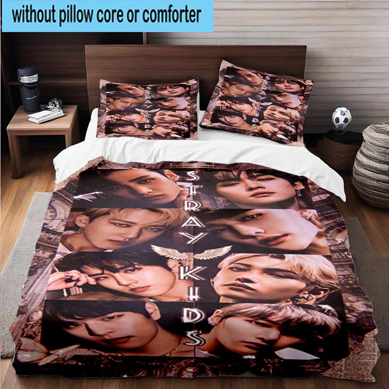 3PCS K-pop Group Poses 3pcs Bedding,Including 3PCS Duvet Cover And 2pcs Pillowcases Perfect for Christmas,Ideal for Bedroom, Dormitory