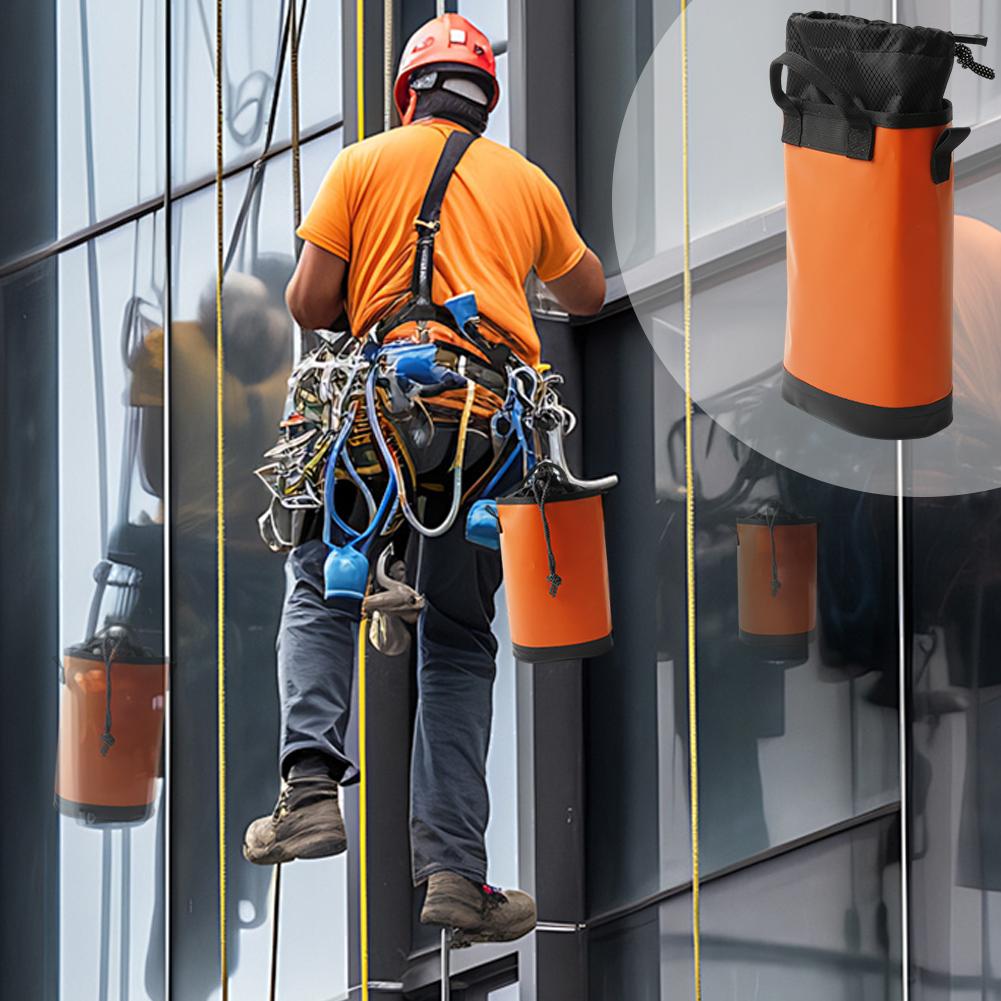 Climbing Rope Bag Arborist Rope Storage Bag 5L Large Capacity Tree Climbing Rock Rope Bag Tools Waist Bag for Outdoor Climbing