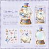 JIANWU Dream in Wonderland Series Vintage Fairy Crystal Ball Landscape Material Collage PET Sticker Creative Journal Stationery