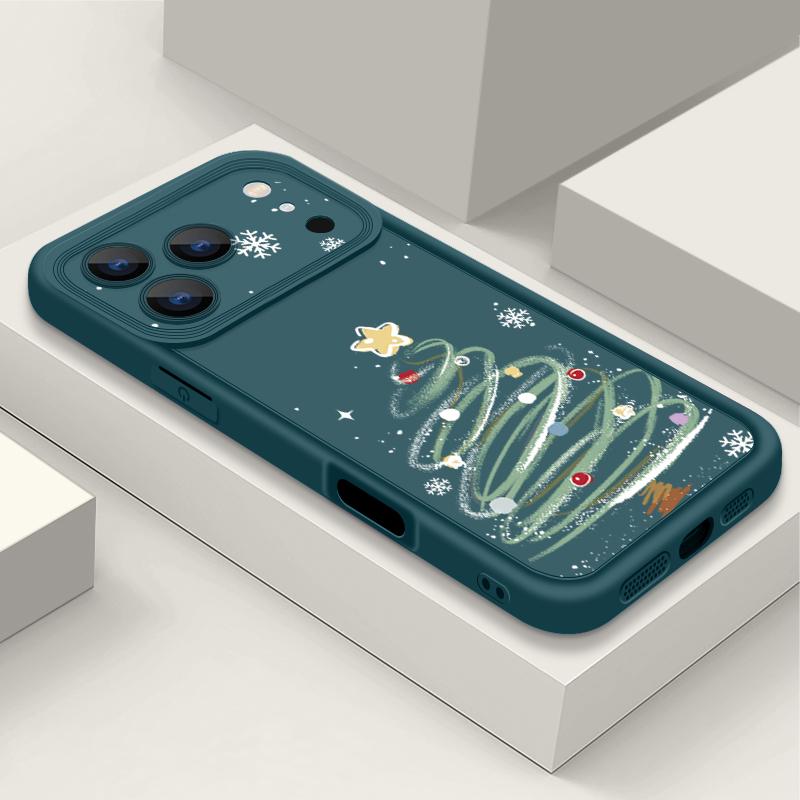 Christmas Tree Pattern Case For iPhone 17 Air 16e 16 15 14 Pro Max 13 17 Pro Max 17 Pro 17 Shockproof Soft TPU Silicone Phone Cover Funda