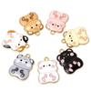 10 PCs Multicolor Hamster Cat Enamel Charms Zinc Based Alloy Gold Plated  Pendants for DIY Jewelry Making 23mm x 17mm