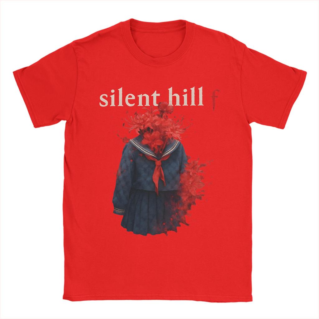 Повседневные футболки Silent Hill f Blooming Death для мужчин, с круглым вырезом, из чистого хлопка, с коротким рукавом, больших размеров