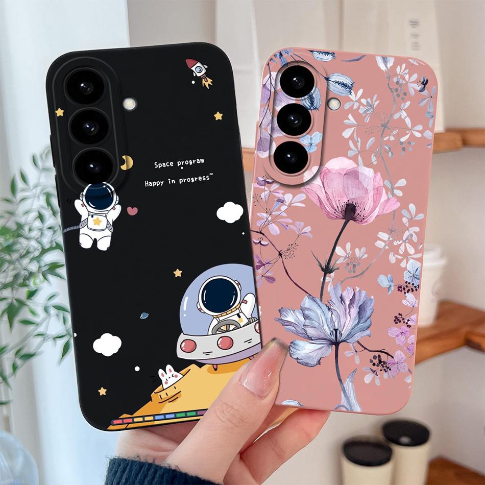For Samsung S26 Ultra Phone Case For Galaxy S26 Plus Cute Astronaut Liquid Silicone Full Coverage Anti Drop Soft Durable Bumper