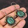 Малахитовые серьги, серьги из медной проволоки, серьги с драгоценными камнями, ювелирные изделия ручной работы, женские серьги, красивые медные украшения, стильные серьги, подарок для нее