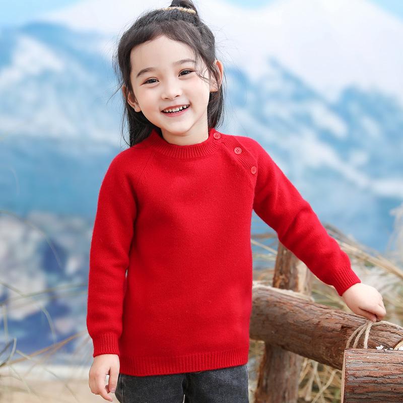 Kids Sweater 100% Merino Wool Turtleneck Children Winter Thick Wool Pullover Soft Warm Autumn Jumper Knit Top Long Sleeve