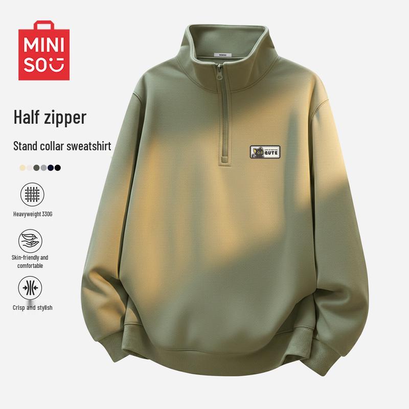 MINISO Мужской свитер с круглым вырезом, плотный