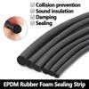 2-5м EPDM Резиновая Пористая Уплотнительная Лента Круглый Губчатый Шнур 2-20мм Уплотнитель от Погоды Звукоизоляционный Уплотнитель для Дверцы Шкафа Окна Автомобильного Зазора