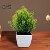 Искусственные зеленые растения в горшках, домашний офис, стол, центральная часть свадебной вечеринки, пластиковая искусственная зелень, бонсай, украшение для рабочего стола в помещении и на открытом воздухе