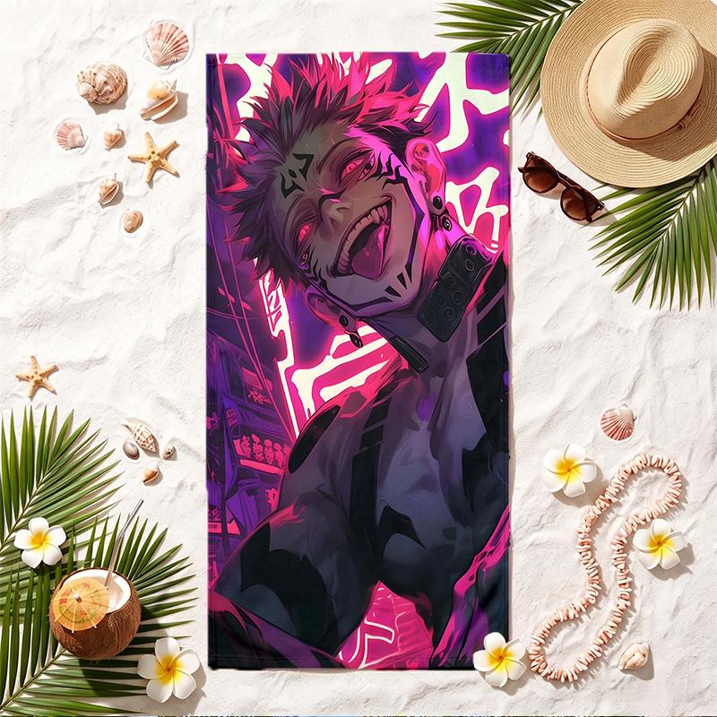 Sukuna Soft Beach Towel Stylish Beach Pool Towel for Summer Seaside Vacation Travel