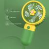 Мини ручной вентилятор цвета макарон с ремешком, USB-перезаряжаемый электрический маленький свежий портативный вентилятор для студентов, дизайн с цветком