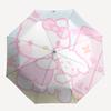 1pc Hello Kitty & My Melody Automatic Opening/Closing Umbrella - Portable Three-Fold Design with 8-Bone Iron Frame - Outdoor - Ideal Gift for Fans, Tr