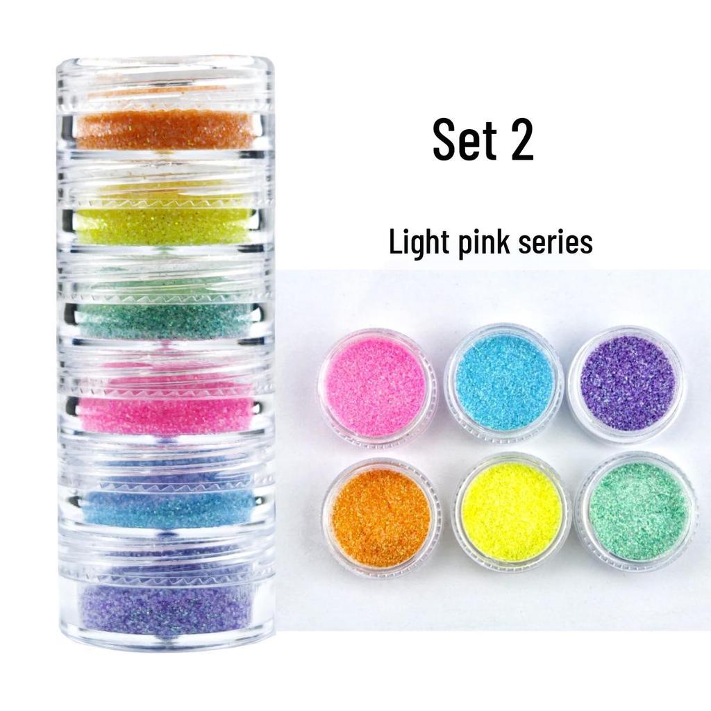 6-Piece Autumn & Winter Maple Leaf Glitter Nail Art Set