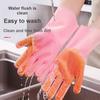 2 шт. Силиконовые перчатки для мытья посуды Волшебные перчатки для купания для дома Прочные износостойкие водонепроницаемые резиновые перчатки Производитель
