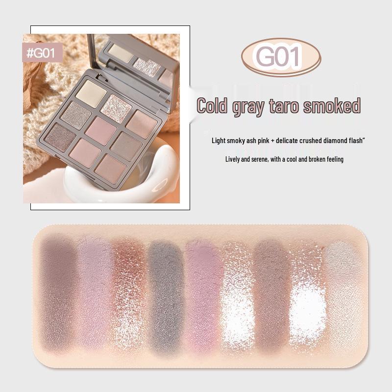 Палетка теней для век Gogotales GoGo Dance Christmas Chocolate 605: Матовая, Перламутровая, Землистые тона и Глиттер Палетка из девяти цветов.