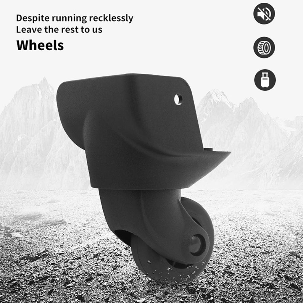 4 Pieces Universal Suitcase Wheels 360 Degree Rotation Quiet Rolling Travel Accessories Smooth Rolling For Travel Bags