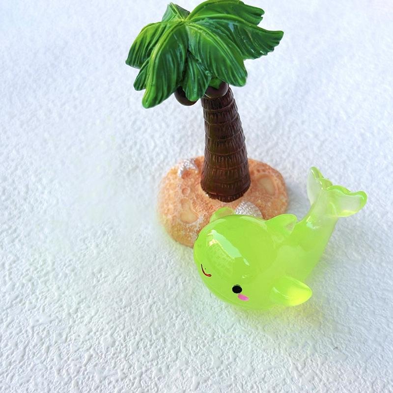 1 шт. Мини светящийся кит домашний декор ландшафтный дизайн смоляные поделки светящийся кит сад аквариум миниатюры украшения украшения