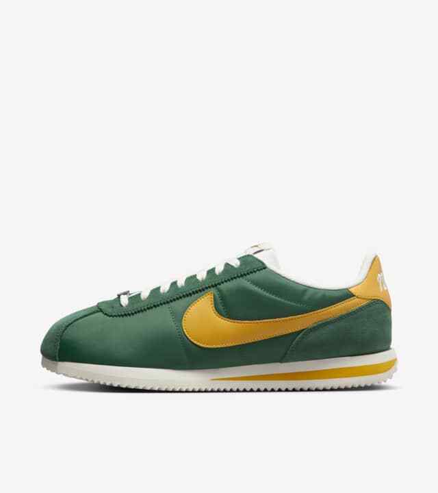 HF1435-300 Nike Cortez Текстиль Цвет Орегонская ущелье Зеленый и Желтый Охра (Мужской)