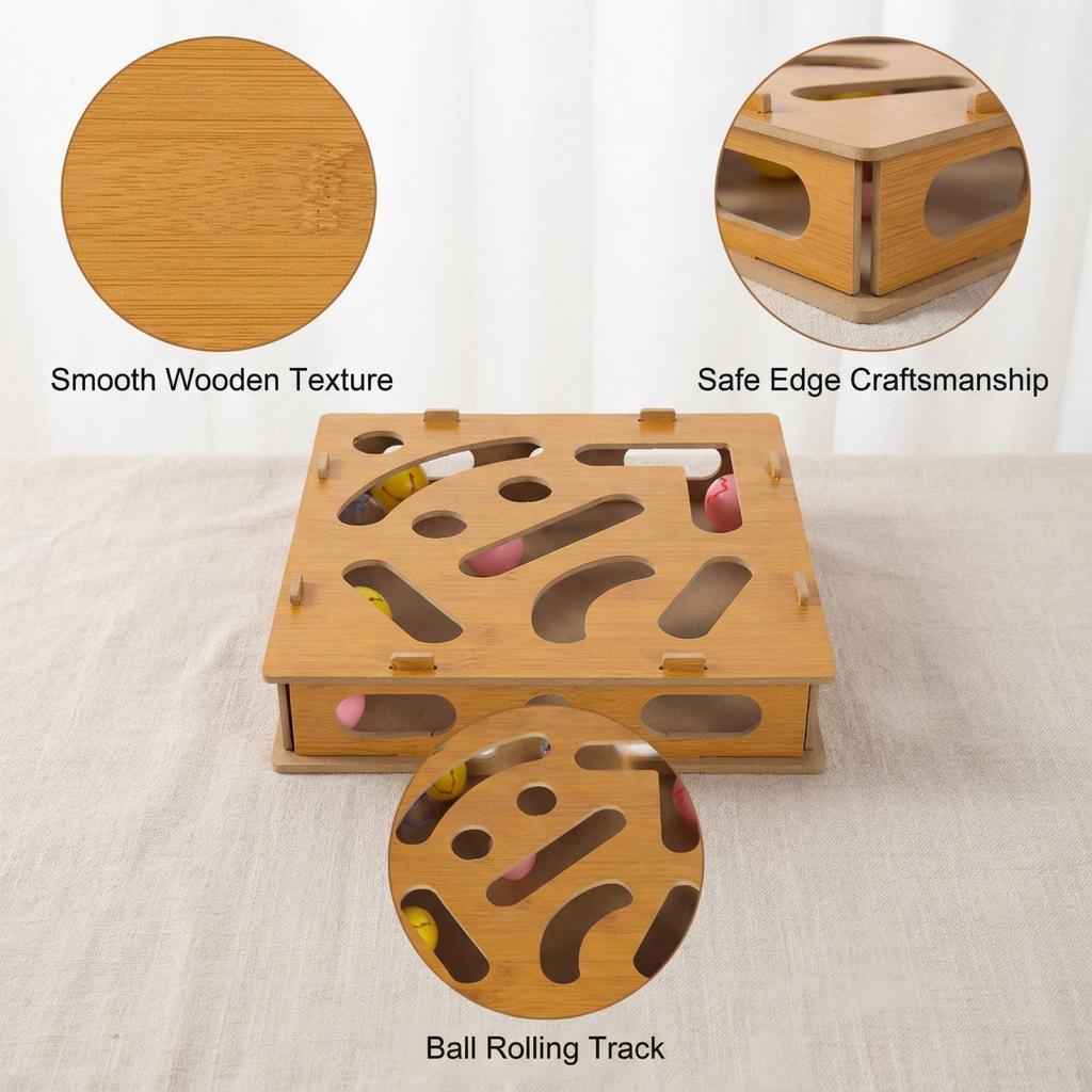 Cat's Self Pleasure Soothing Tool, Pet Puzzle Digging Toy Game, Maze Box