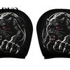 Halloween Car Headrest Covers 2Pcs Funny Covers, Scary Faces Seat Protectors Protectors, Universal Breathable Auto Interior Accessories Soft