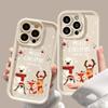 Рождественский чехол для iPhone 11 13 12 14 15 16 Pro Max XR XS Samsung A15 A55 A05 Redmi 12 13C OPPO A16 A18 A60 Reno 11 Vivo Y17S Y12 infinix note