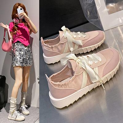 Летняя женская повседневная обувь студенческая кампусная мода ультралегкая дышащая универсальная новая обувь на платформе