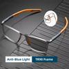 New Trend TR90 Sports Eyewear Anti-blue Light Pochromic Glasses for Men Flexible Spring Hinge Optical Spectacle Eyeglasses
