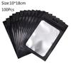 100 Pcs Flat Foil Zip Lock Bags Bath Salt Cosmetic Bag One Side Clear Mini Thick Mylar Resealable Bags Smell Proof