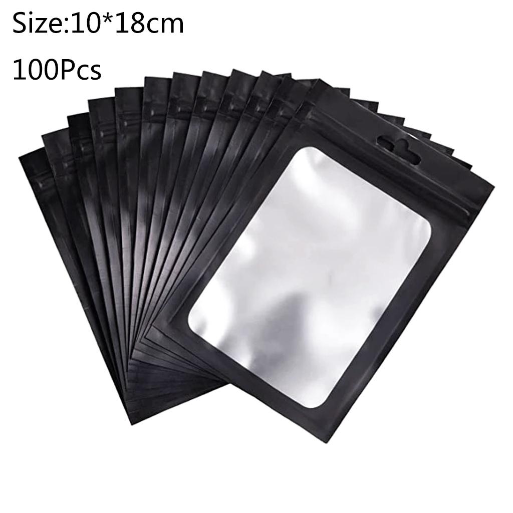 100 шт. плоских фольгированных пакетов с застежкой-молнией, косметичка для соли для ванны, односторонняя прозрачная мини-толстая майларовая многоразовая упаковка, устойчивая к запахам
